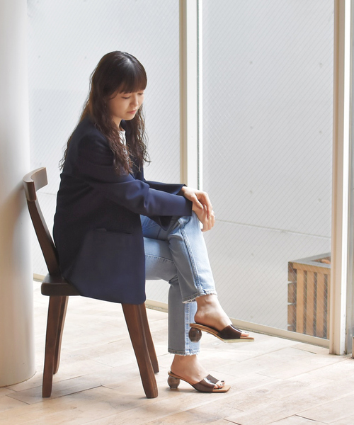 「PICHE ABAHOUSE」 ミュール 35 ブラウン レディース_画像2