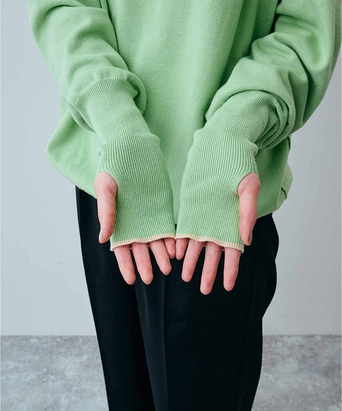 「MEDE19F」 長袖ニット MEDIUM ライトグリーン レディース_画像7