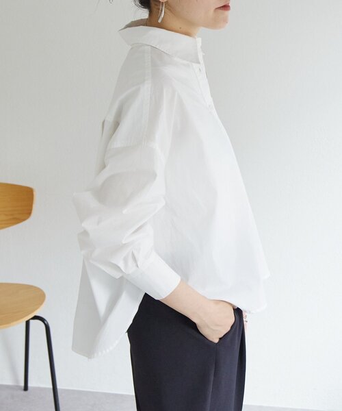 BEARDSLEY（ビアズリー） ブラウス シャツ 刺繍入りショートシャツ