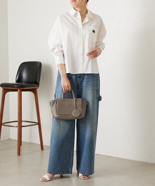 BEARDSLEY（ビアズリー） ブラウス シャツ 刺繍入りショートシャツ