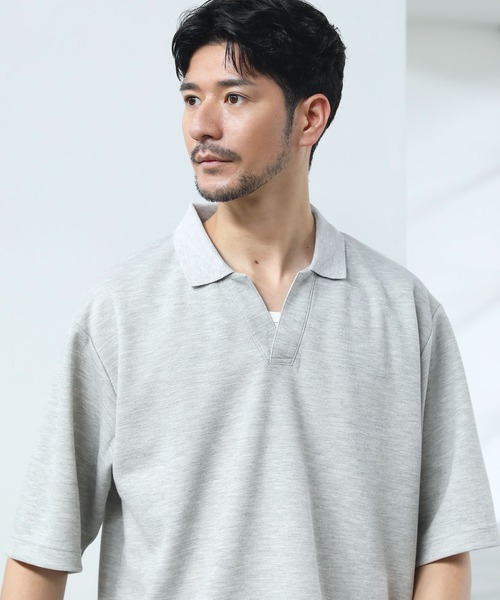 「SPU」 半袖ポロシャツ M チャコール メンズ_画像9