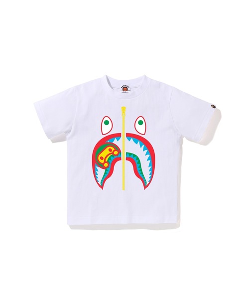 エイプ シャークデザインキッズ半袖Tシャツ A BATHING APE（アベイシングエイプ） tシャツ COLORS MILO SHARK TEE