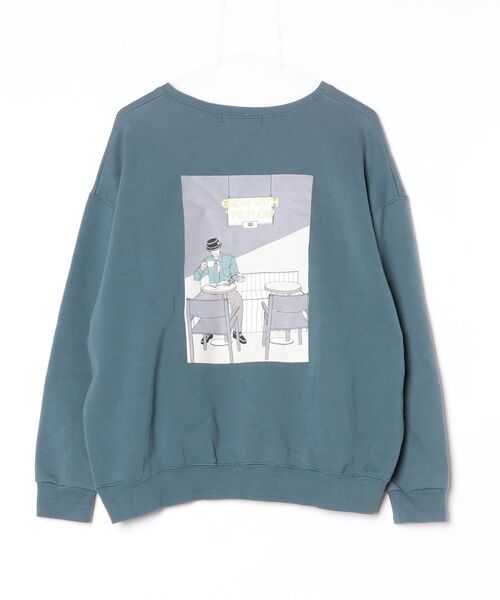 「kutir」 スウェットカットソー SMALL ダークブルー メンズ_画像2