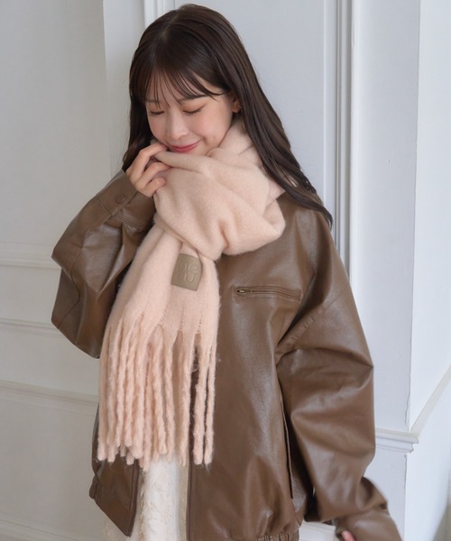 「mellowneon」 マフラー FREE アイボリー レディース_画像3