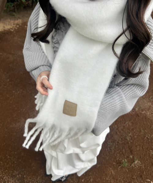 「mellowneon」 マフラー FREE アイボリー レディース_画像5