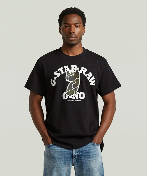 G-STAR RAW tシャツ G-NO Loose T-Shirt/グラフィックオーバーサイズ 