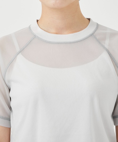 「CITY TOKYO」 半袖Tシャツ FREE ライトグレー レディース_画像4
