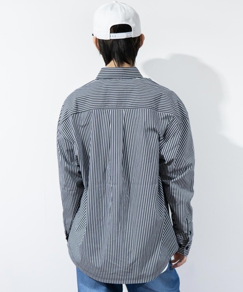 「TopIsm」 長袖シャツ M ホワイト×ネイビー メンズ_画像7