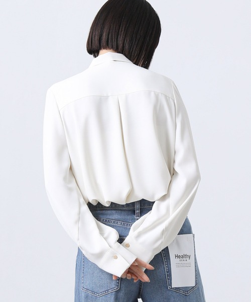 ◆極美品◆グレディブリリアン◆ボリューム袖ブラウス◆オケージョン◆白◆F Gready Brilliant（グレディブリリアン） ブラウス シャツ 袖タック