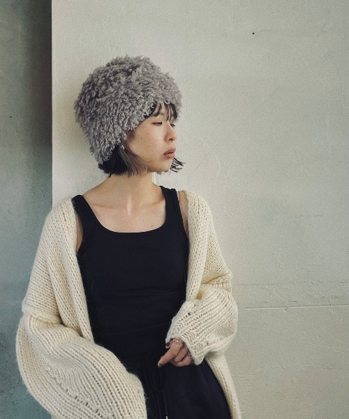 「ORIENT MILLINERY」 帽子 FREE グレー レディース_画像9