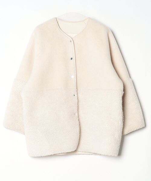 UNITED ARROWS & SONS ノーカラージャケット カーディガン BEAUTY＆YOUTH UNITED ARROWS ノーカラージャケット FREE オフホワイト