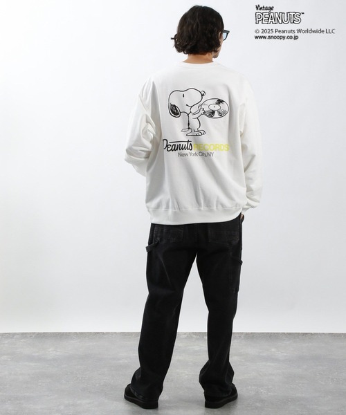 「PEANUTS」 長袖Tシャツ MEDIUM オフホワイト メンズ_画像7