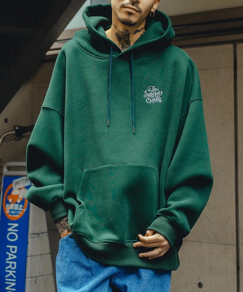 「Subciety」 プルオーバーパーカー LARGE グリーン メンズ