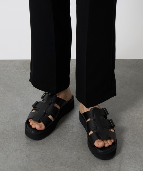 「foot the coacher」 サンダル 7h ブラック メンズ_画像9