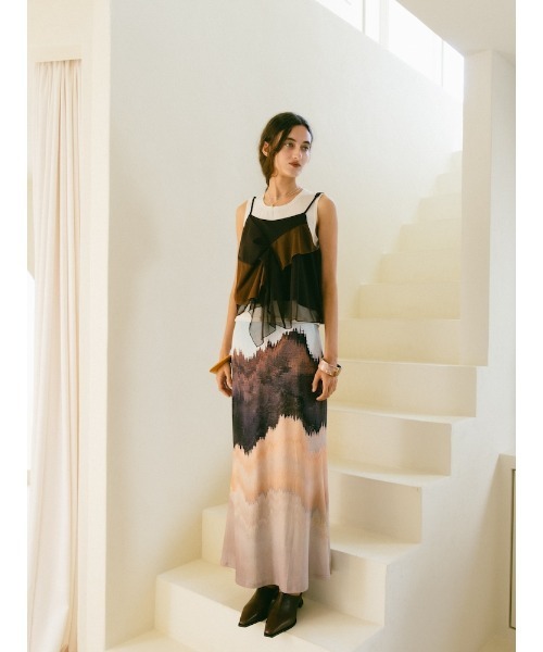 sahara（サハラ） キャミソール Bi-color Ruffle Sheer Camisole/バイ