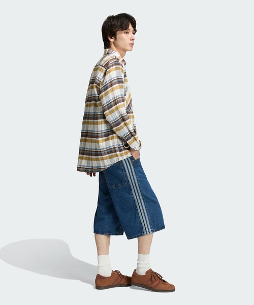 adidas（アディダス） ワイドパンツ ハーフパンツ ジーンズ 短パン