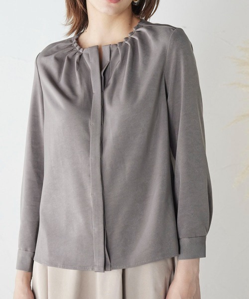 「ketty」 7分袖ブラウス M ブラウン レディース_画像4