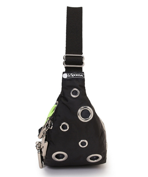 ショルダーバッグ バッグ MSGM GROMMET CRESCENT ロゴグロメッツ/ブラック レディースの画像
