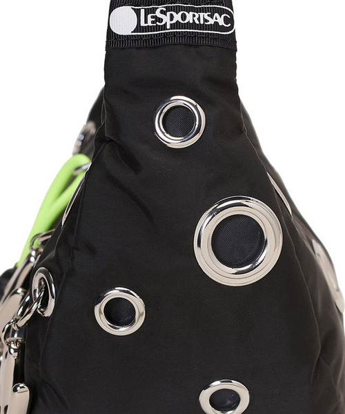 ショルダーバッグ バッグ MSGM GROMMET CRESCENT ロゴグロメッツ/ブラック レディースの画像