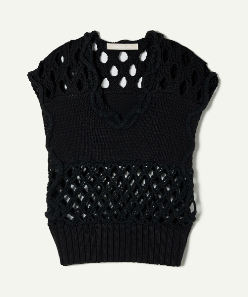 leinwande(ラインヴァンド) ベスト ジレ Mix Yarn Crochet Top leinwande(ラインヴァンド) ベスト ジレ Mix Yarn Crochet Top