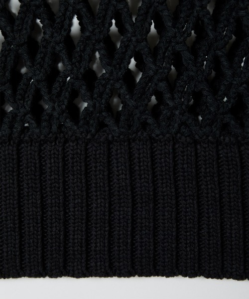 leinwande（ラインヴァンド） ベスト ジレ Mix Yarn Crochet Top