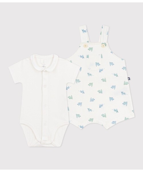 PETIT BATEAU（プチバトー） ベビー服 ロンパース プリントベビー2点