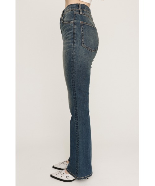 「SLY」 ブーツカットデニムパンツ 23inch ダークブルー レディース_画像5