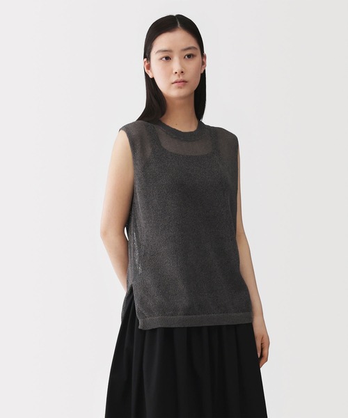 MUJI Labo ニット セーター 「MUJI Labo」婦人 和紙混スリーブレス