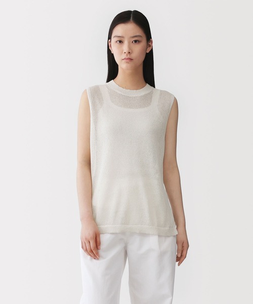 MUJI Labo ニット セーター 「MUJI Labo」婦人 和紙混スリーブレス