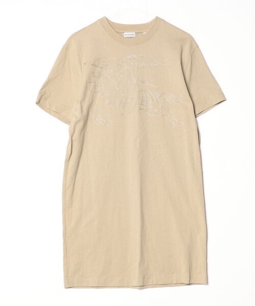 す*ず様 Burberry 半袖ワンピース BURBERRY（バーバリー） Tシャツワンピース S ベージュ レディース