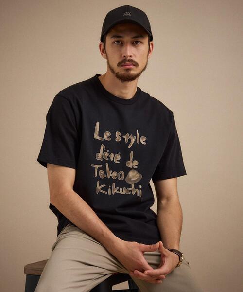 TAKEO KIKUCHI（タケオキクチ） tシャツ 水彩ペイント アートロゴT