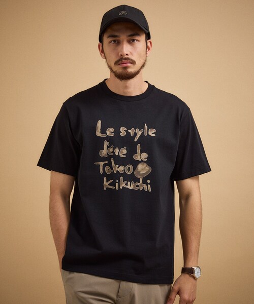 TAKEO KIKUCHI（タケオキクチ） tシャツ 水彩ペイント アートロゴT