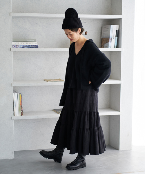 「Plage」 ロングスコート 34 黒いこと レディース