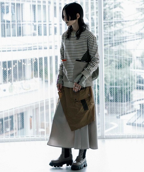 「MARECHAL TERRE」 長袖カットソー MEDIUM サンドベージュ レディース_画像2