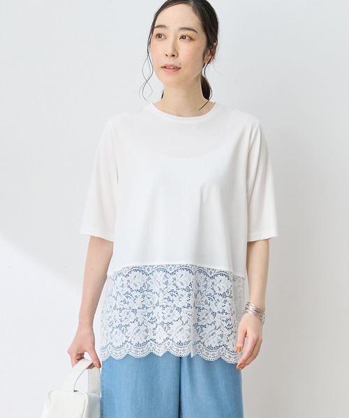 トクコの裾レースチュニック DECOY SINCE 1981 tシャツ 半袖 裾レースチュニックTシャツ レディース