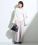tシャツ 「華奢見え」ジャカード ドルマントッ...の詳細画像4
