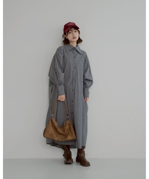 「JUMELLE」 シャツワンピース FREE ブラック レディース_画像2