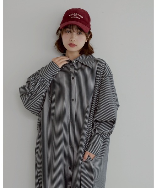 「JUMELLE」 シャツワンピース FREE ブラック レディース_画像4