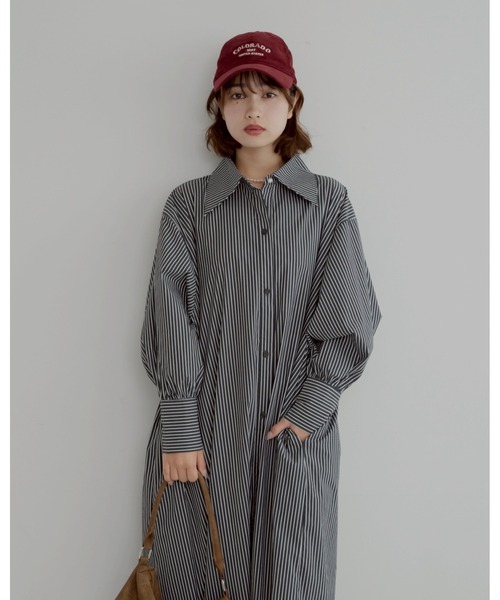 「JUMELLE」 シャツワンピース FREE ブラック レディース_画像5