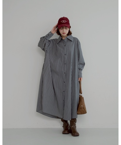 「JUMELLE」 シャツワンピース FREE ブラック レディース_画像8