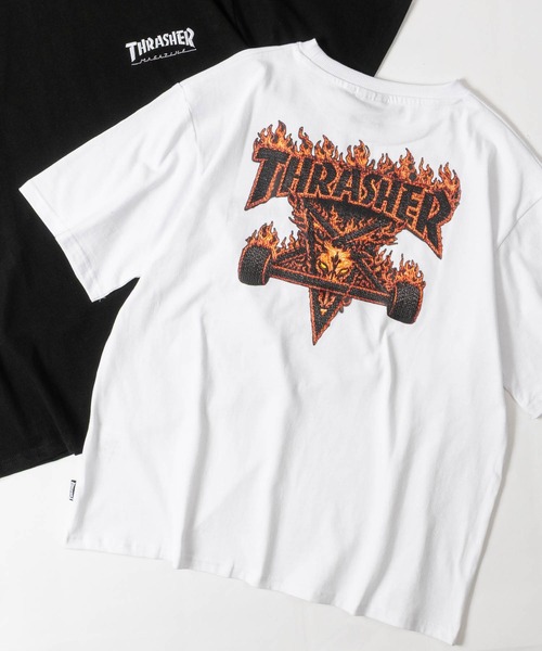 THRASHER（スラッシャー） tシャツ 「at」「THRASHER/スラッシャー」3D