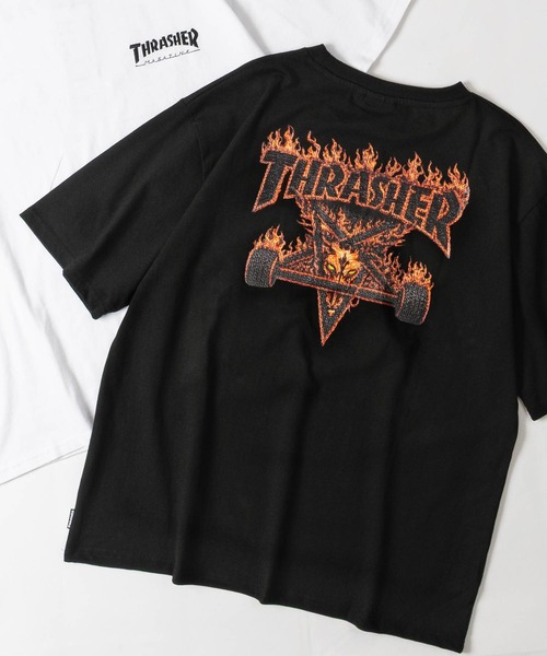 THRASHER（スラッシャー） tシャツ 「at」「THRASHER/スラッシャー」3D