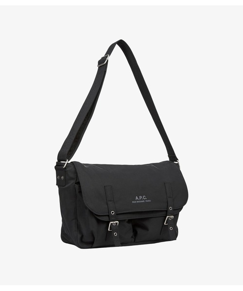 a.p.c イタリア製　wool Knit archive 短丈　古着　黒 A.P.C.（アーペーセー） ショルダーバッグ MESSENGER ARCHIVE メンズ