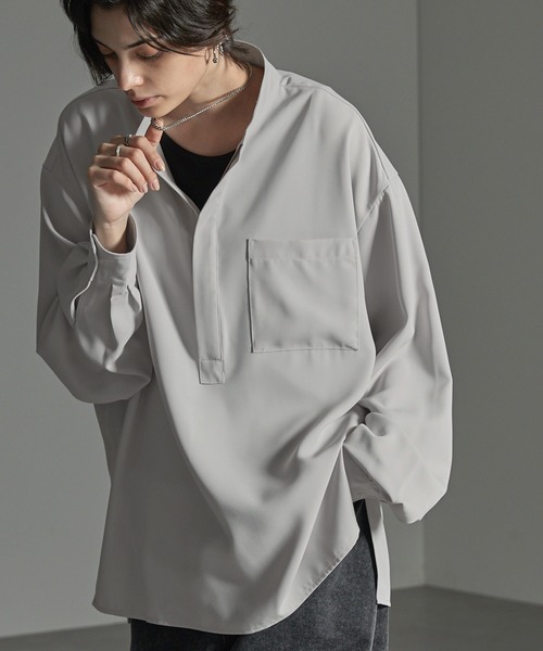 「MONO-MART」 長袖シャツ M グレー メンズ_画像3