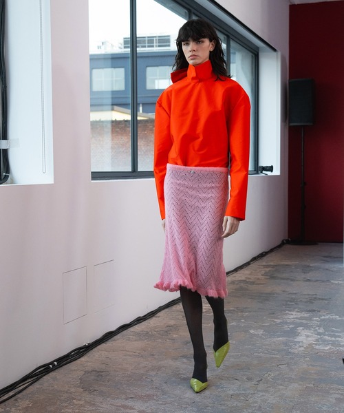 MSGM（エムエスジーエム） スカート マイクロフリル シアーニット