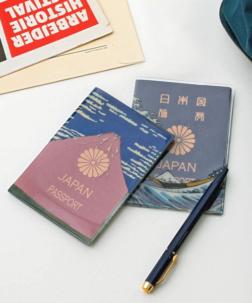 HIGHTIDE パスポートケース カバー アカフジ 二つ折り 10年用