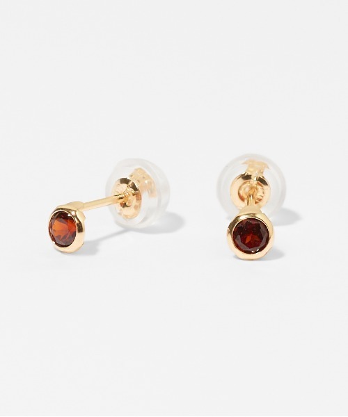 Jewel closet by L&Co. ピアス K10 Birthday 1粒 カラーストーン