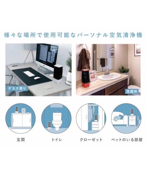 【新品・未使用】空気清浄機 イオニックリトル（ホワイト） アントレックス 空気清浄機 イオニックリトル フィルターレス