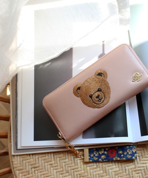 財布 Paul Joe Accessoires ポール ジョーアクセソワ ラウンド長財布 クマ刺繍 ポールアンドジョー Pja W462 Zozotown Yahoo 店 通販 Yahoo ショッピング