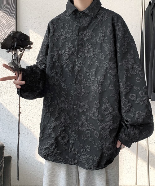 EGONLAB Floral Shirts Mサイズ ブルー AW23 SH 004 A エゴンラボ フローラルフラワー長袖シャツ EGONLAB Floral Shirts Mサイズ ブルー AW23 SH 004 A - メルカリ